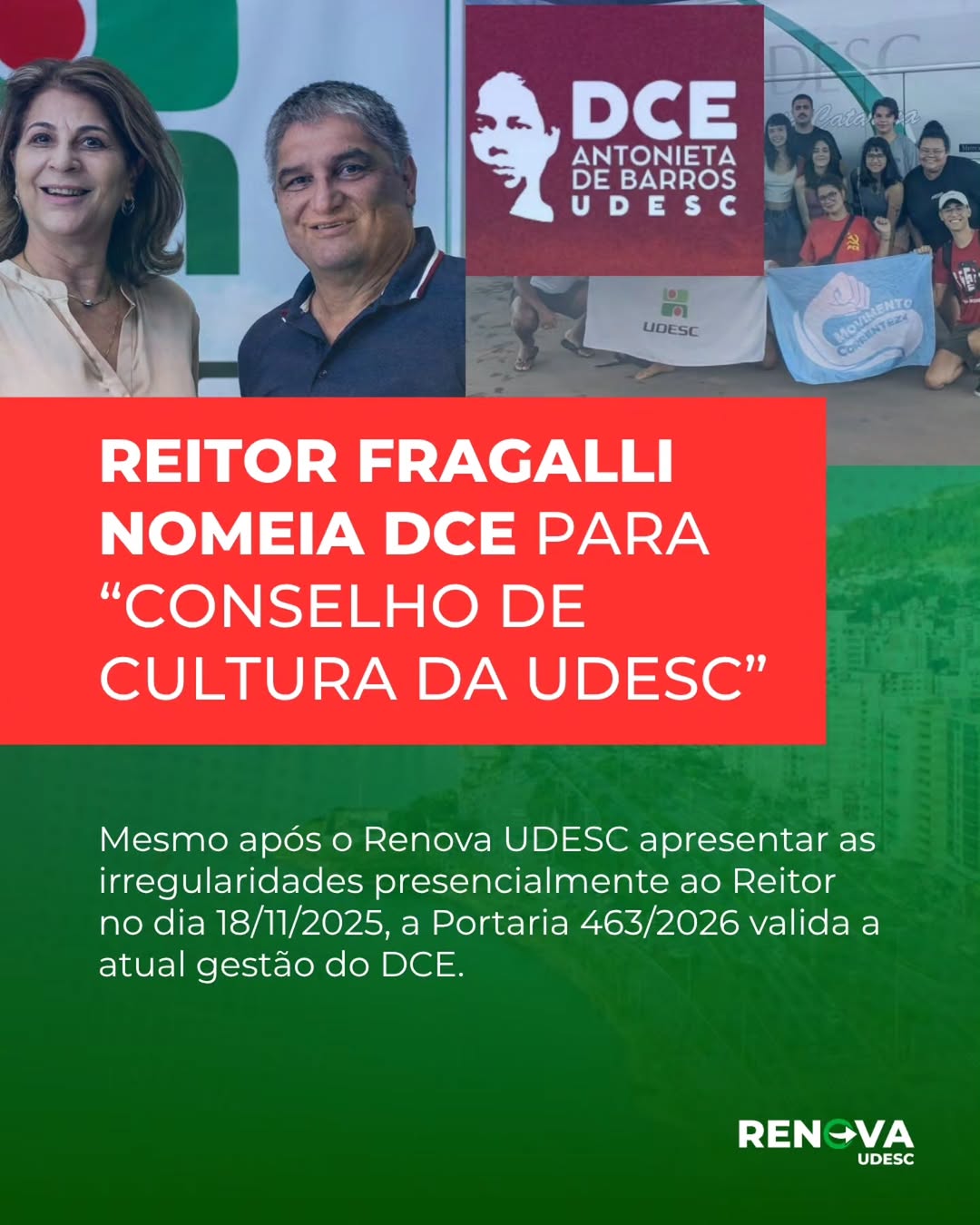 Portaria 463 nomeia o DCE ao Comitê de Cultura