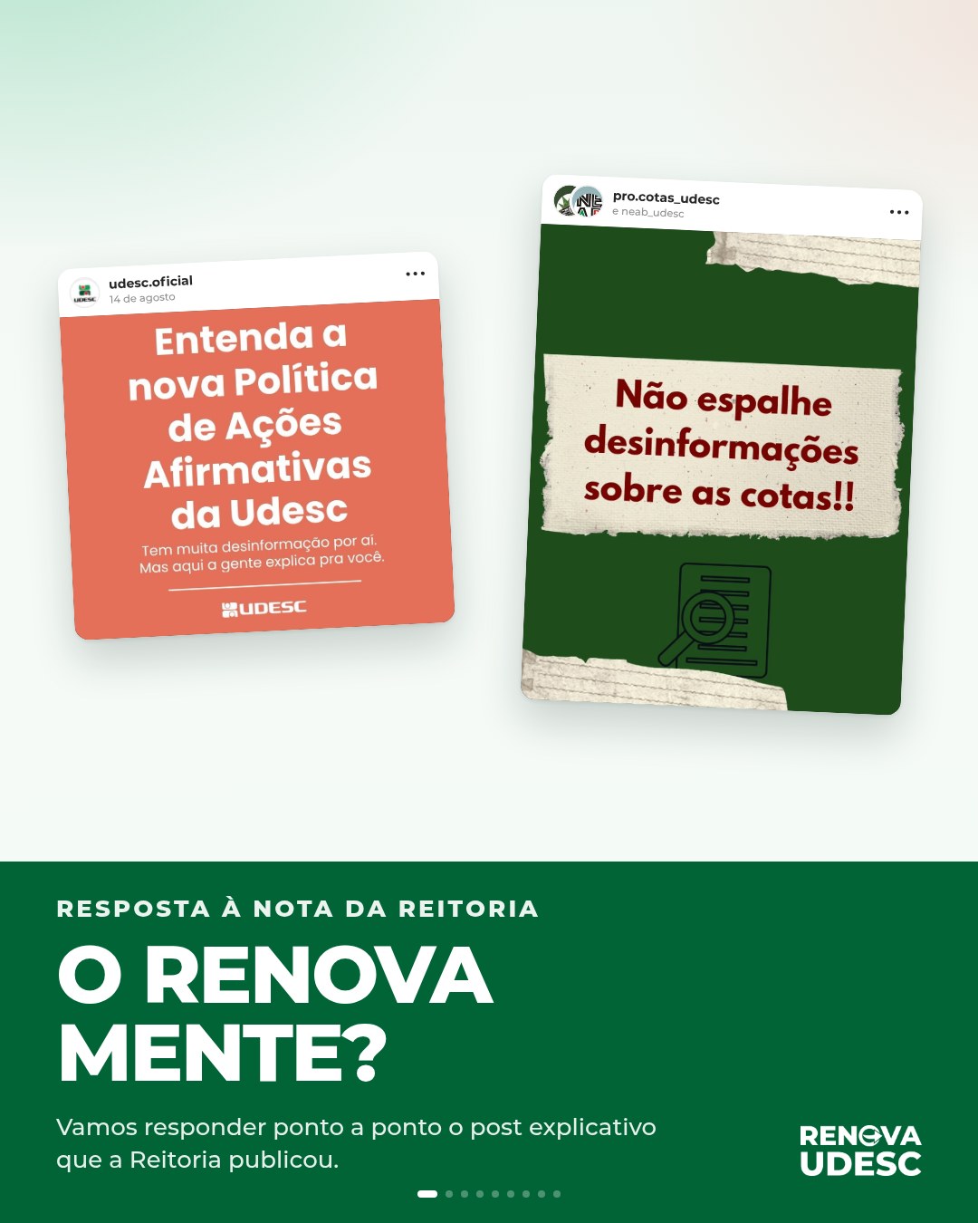 Reitoria vs Renova: Entenda as novas cotas