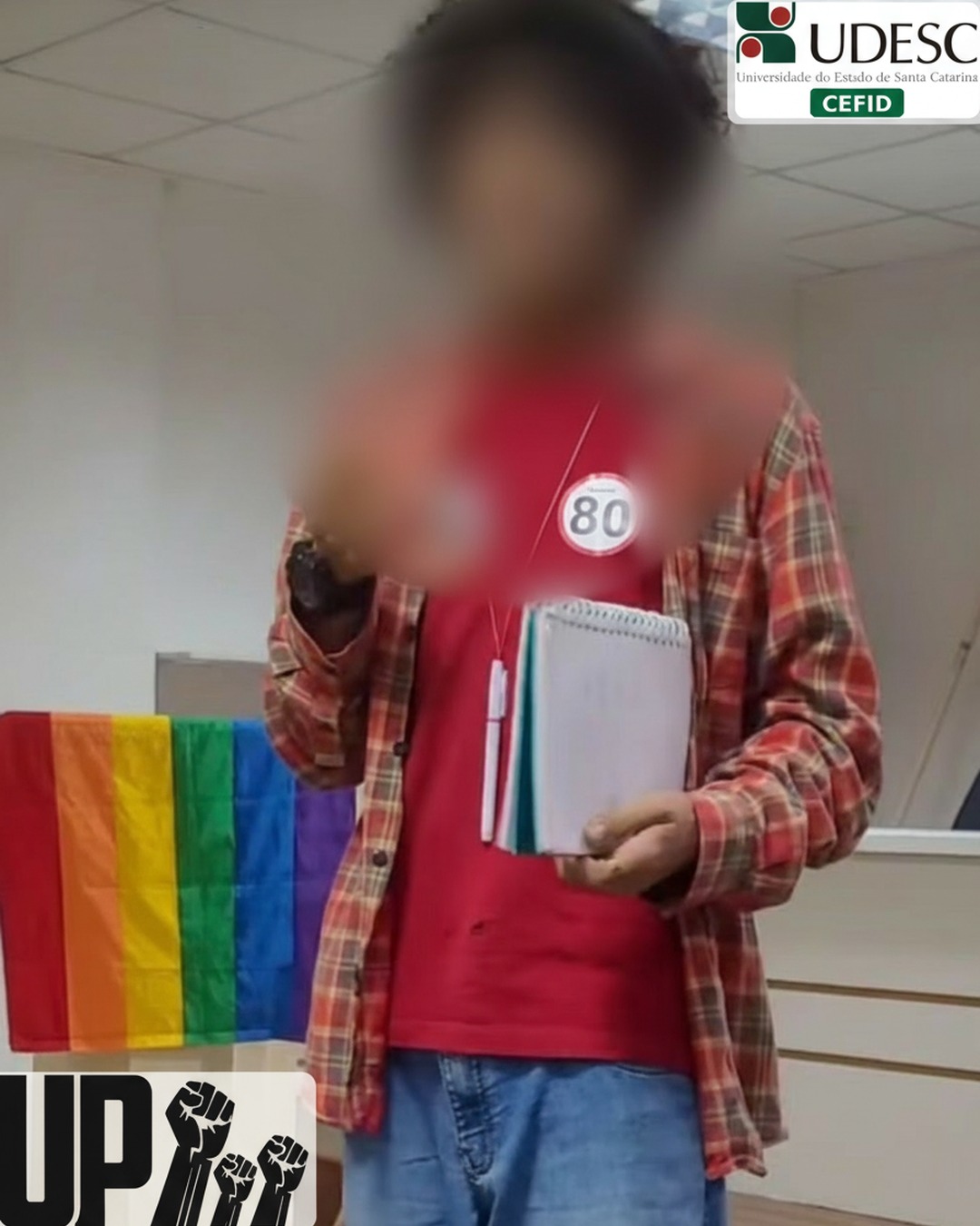 Unidade Popular pelo Socialismo na recepção de calouros do CEFID